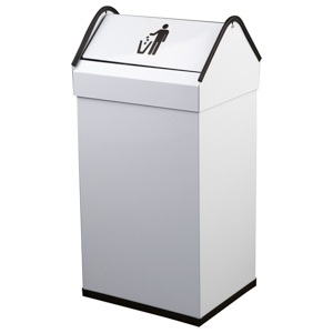 PAPELERA TAPA BASCULANTE METALICA COLORES*. CAPACIDAD 40 LT.